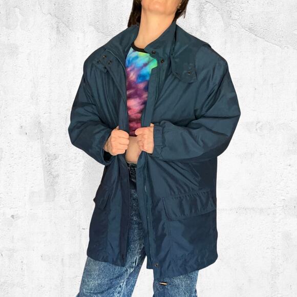 Vintage Winter Coat - Towne by London Fog - Green Oversize Grunge Small GUC - Picture 5 of 10